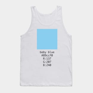 Baby Blue Hex and RGB Code Tank Top